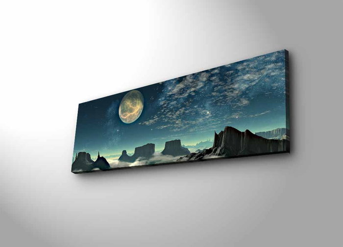 Wallity Lienzo Decorativo Iluminado con LEDs 30 x 90 cm Multicolor Wallity Lienzo Decorativo Iluminado con LEDs 30 x 90 cm Multicolor